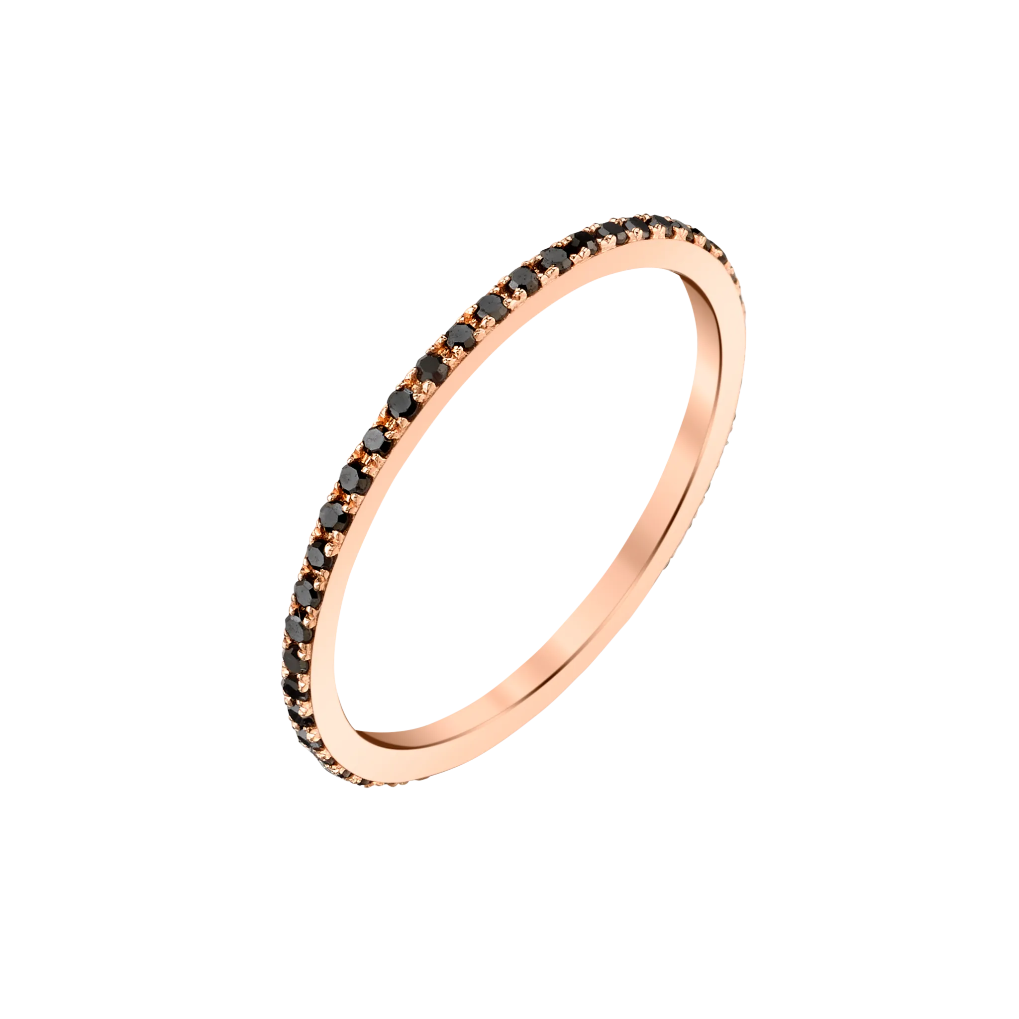 Axis Ring with Black Pavé Diamonds