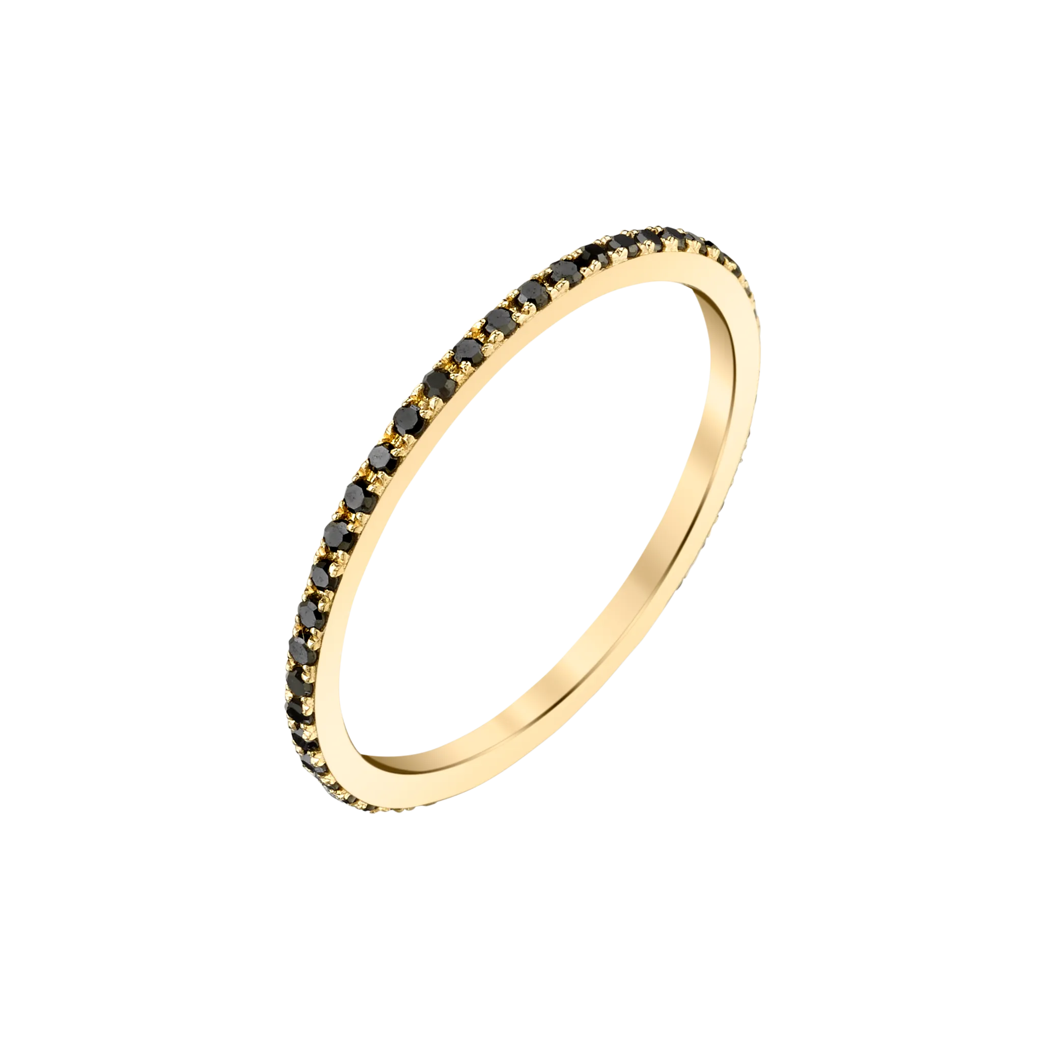 Axis Ring with Black Pavé Diamonds