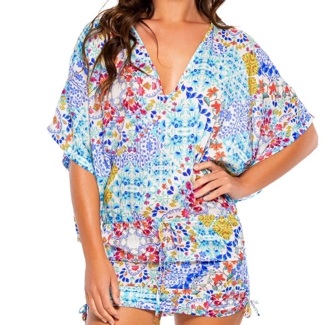 AY QUE CUTE! - Cabana V Neck Dress