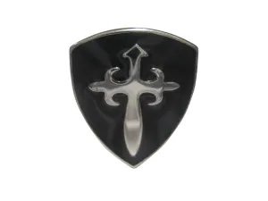 Black Medieval Shield Adjustable Size Fashion Ring