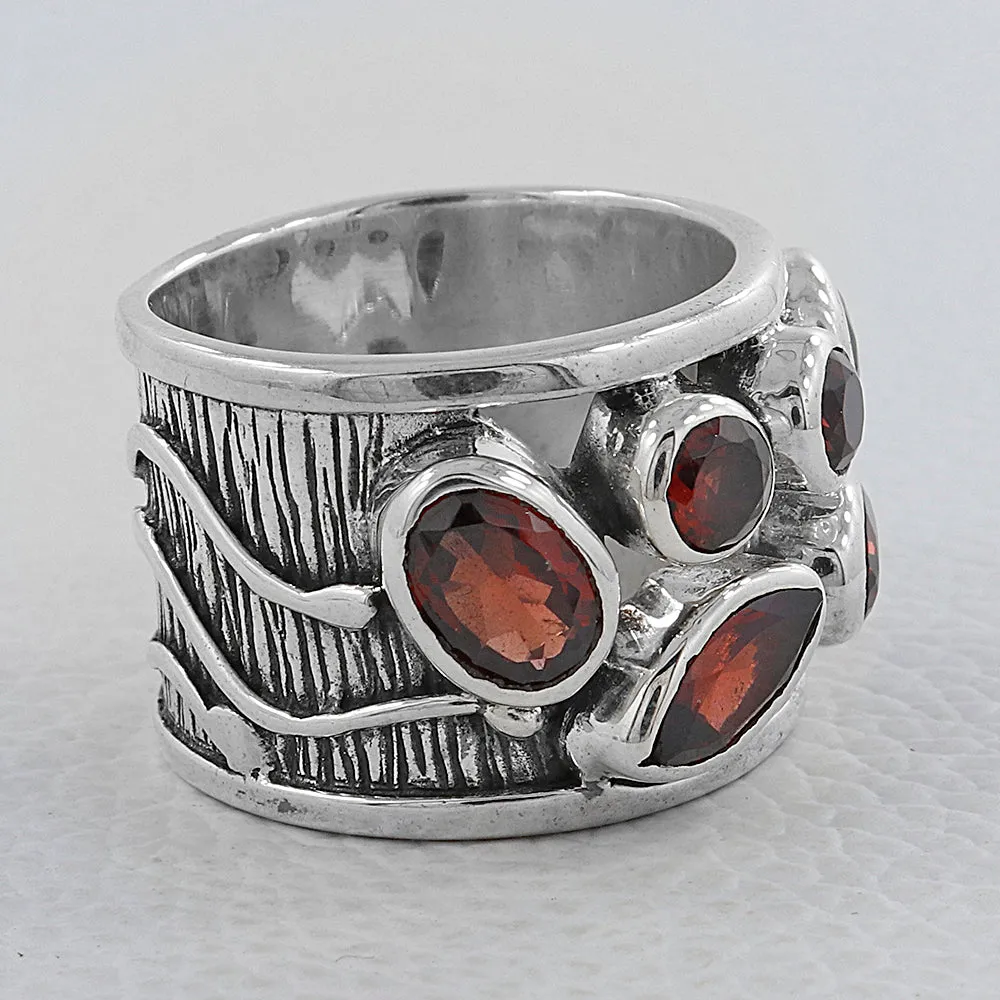 Blue Topaz Silver Ring