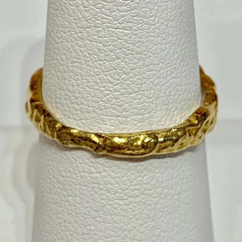 Blue Topaz Stack Ring - 24K Gold & Silver