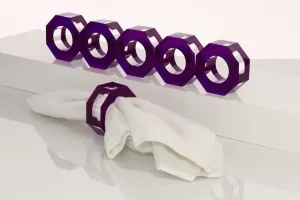 Bolt Dining Ring Set in Amethyst