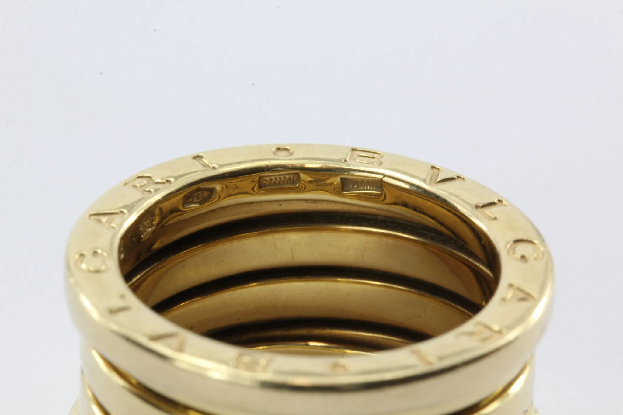 Bulgari B.Zero1 18k Yellow Gold Band Ring Size 6 / 52