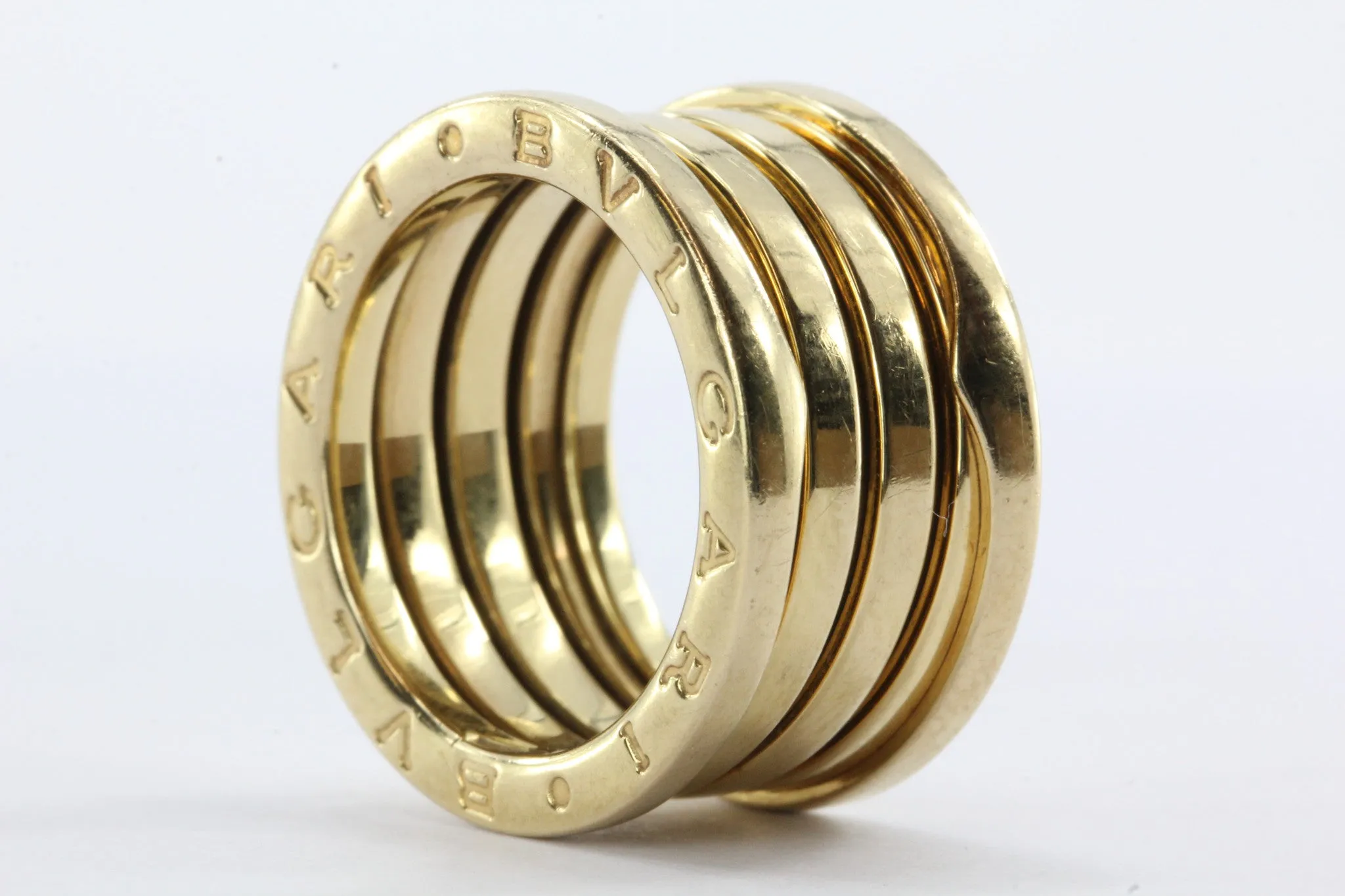 Bulgari B.Zero1 18k Yellow Gold Band Ring Size 6 / 52