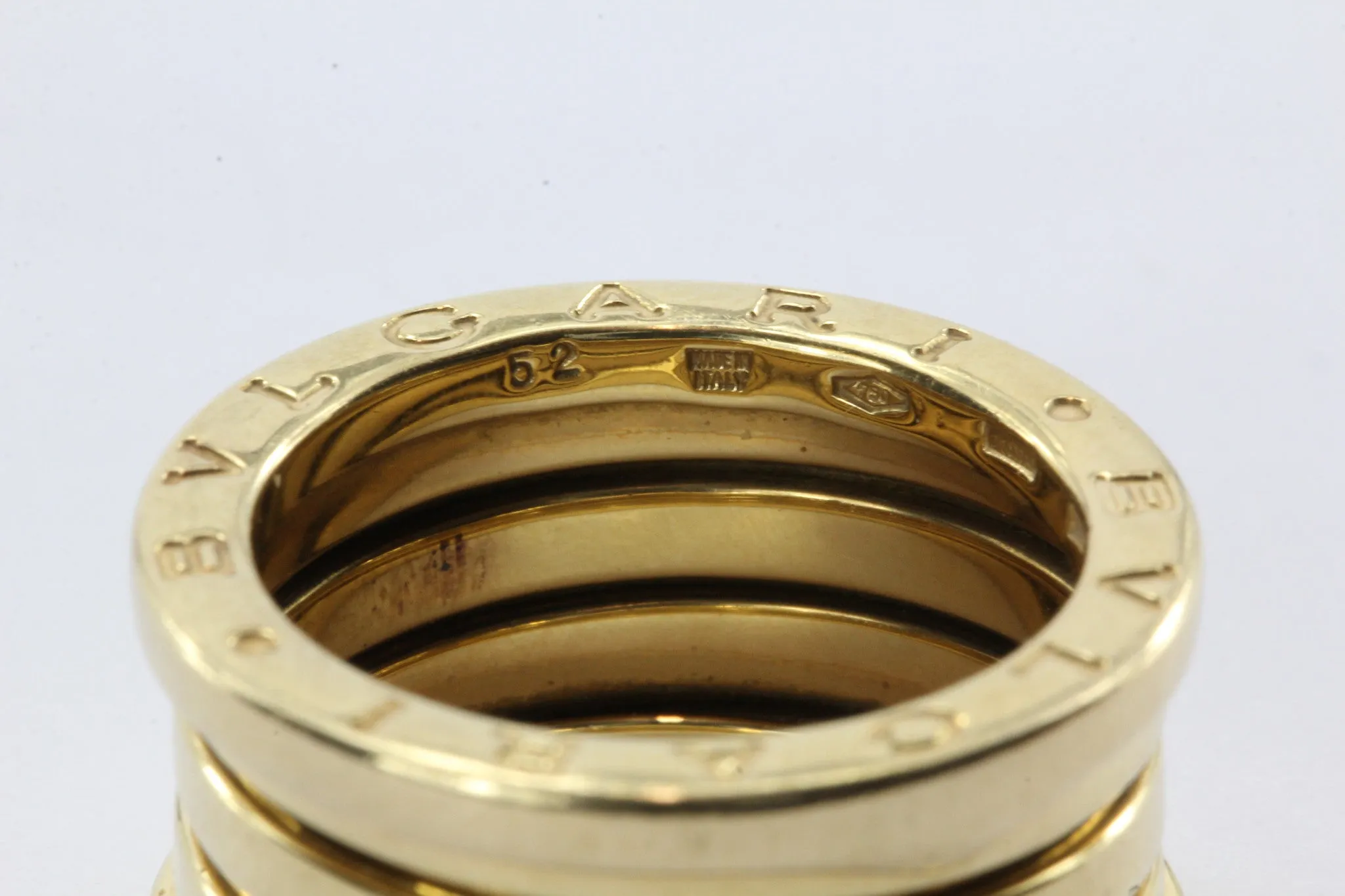 Bulgari B.Zero1 18k Yellow Gold Band Ring Size 6 / 52