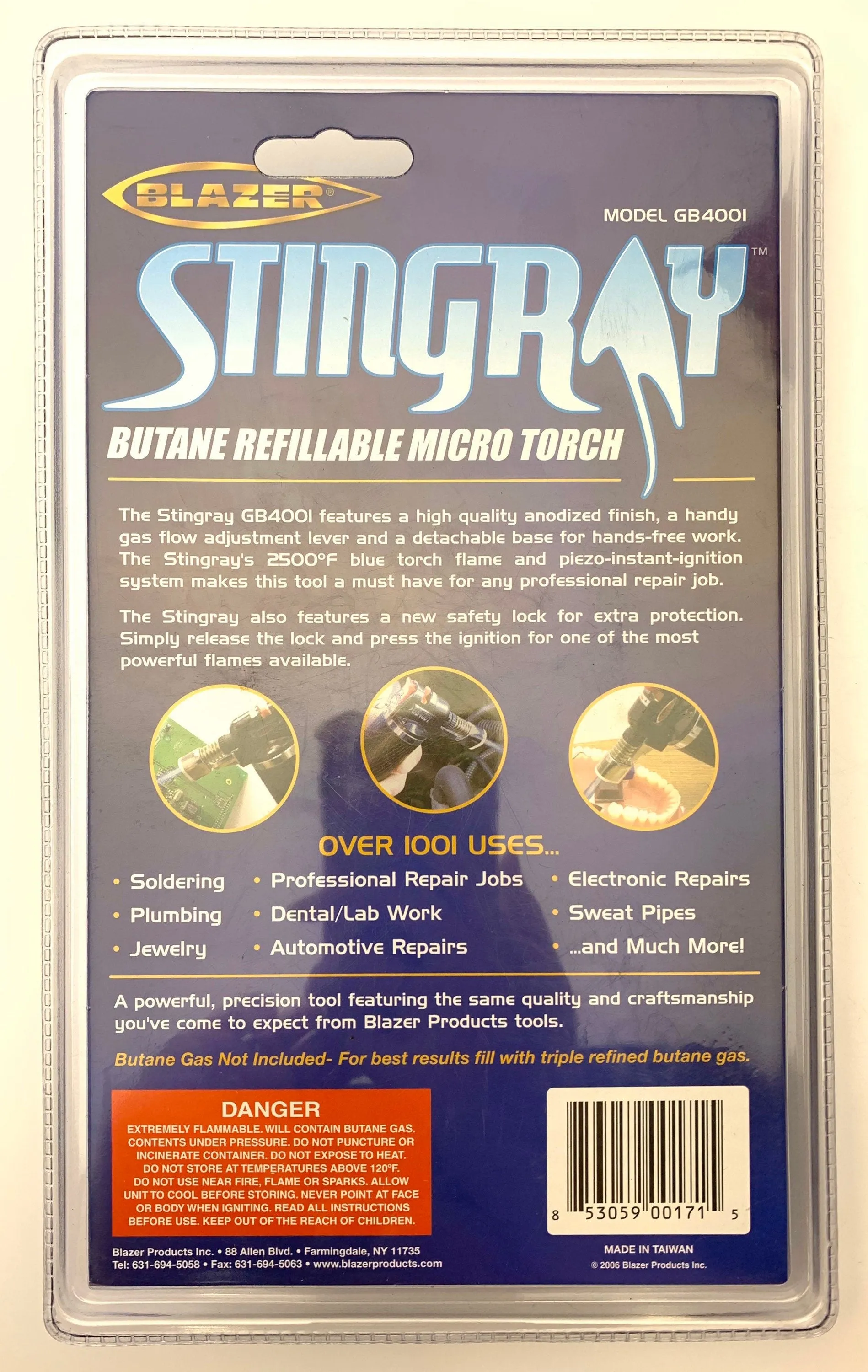 Butane refillable micro torch