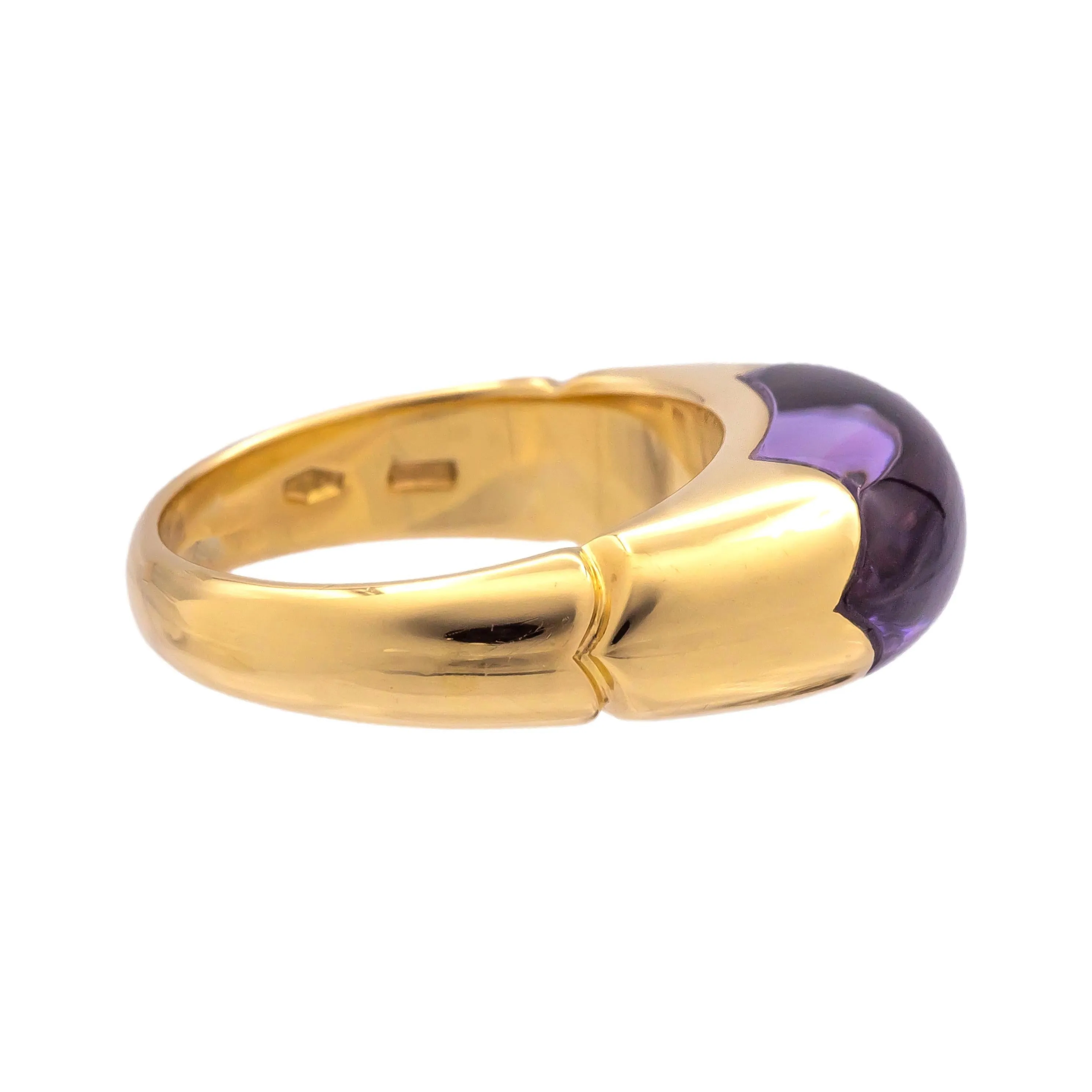 Bvlgari Tronchetto Vintage Amethyst Ring – 18K Yellow Gold