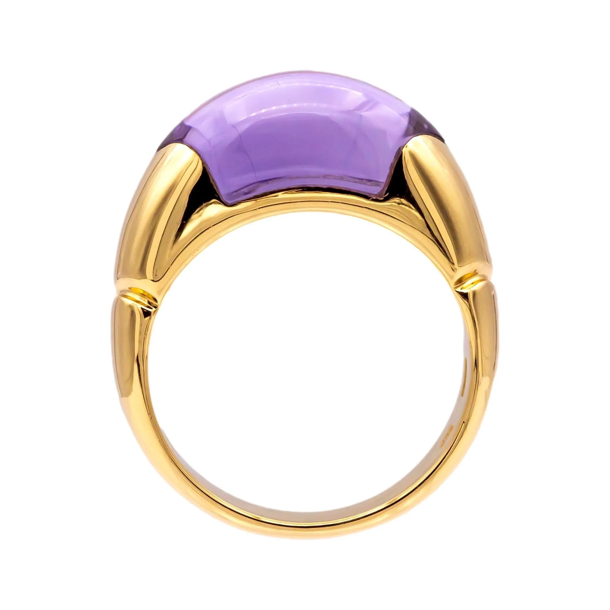 Bvlgari Tronchetto Vintage Amethyst Ring – 18K Yellow Gold