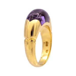 Bvlgari Tronchetto Vintage Amethyst Ring – 18K Yellow Gold