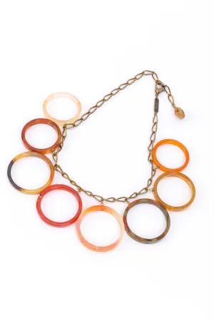 Carnelian Rings Necklace