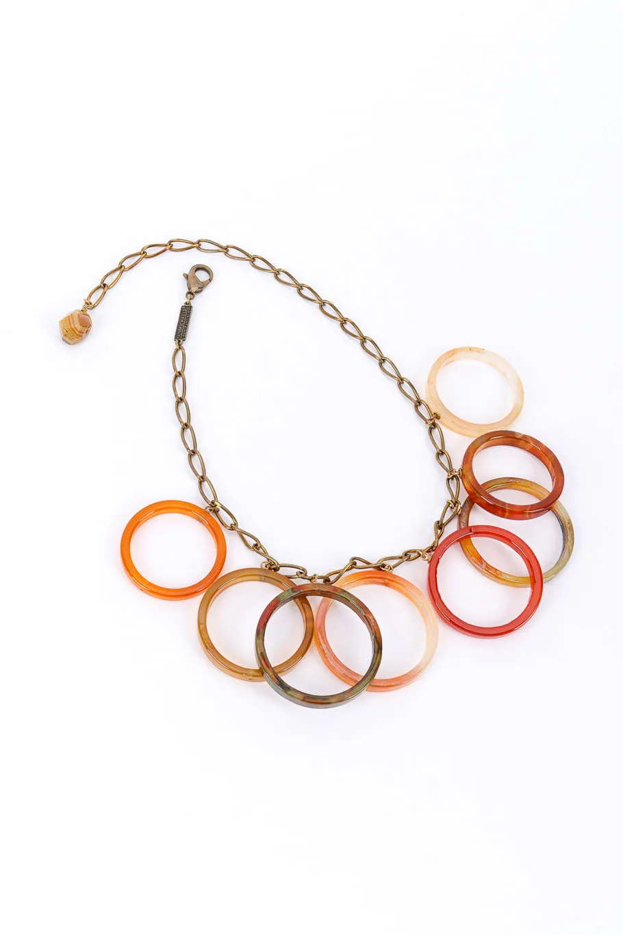 Carnelian Rings Necklace