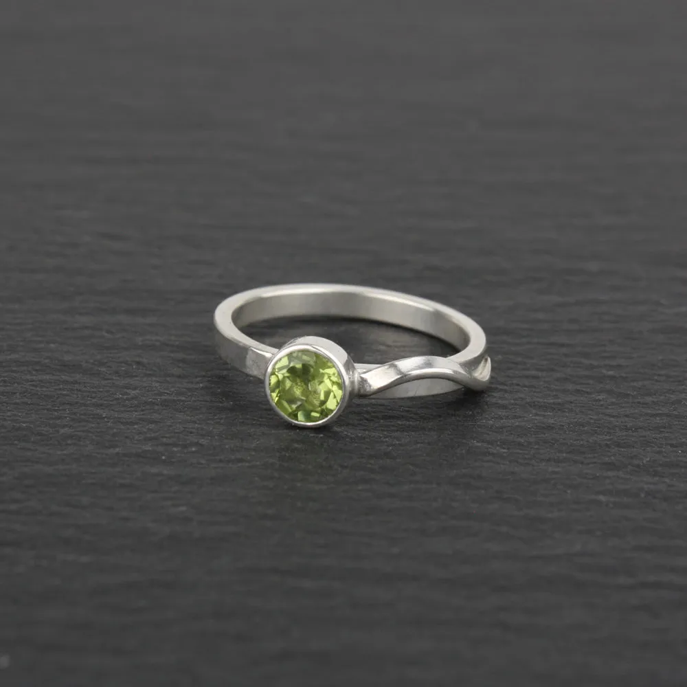Cascade Ring with 5mm Peridot
