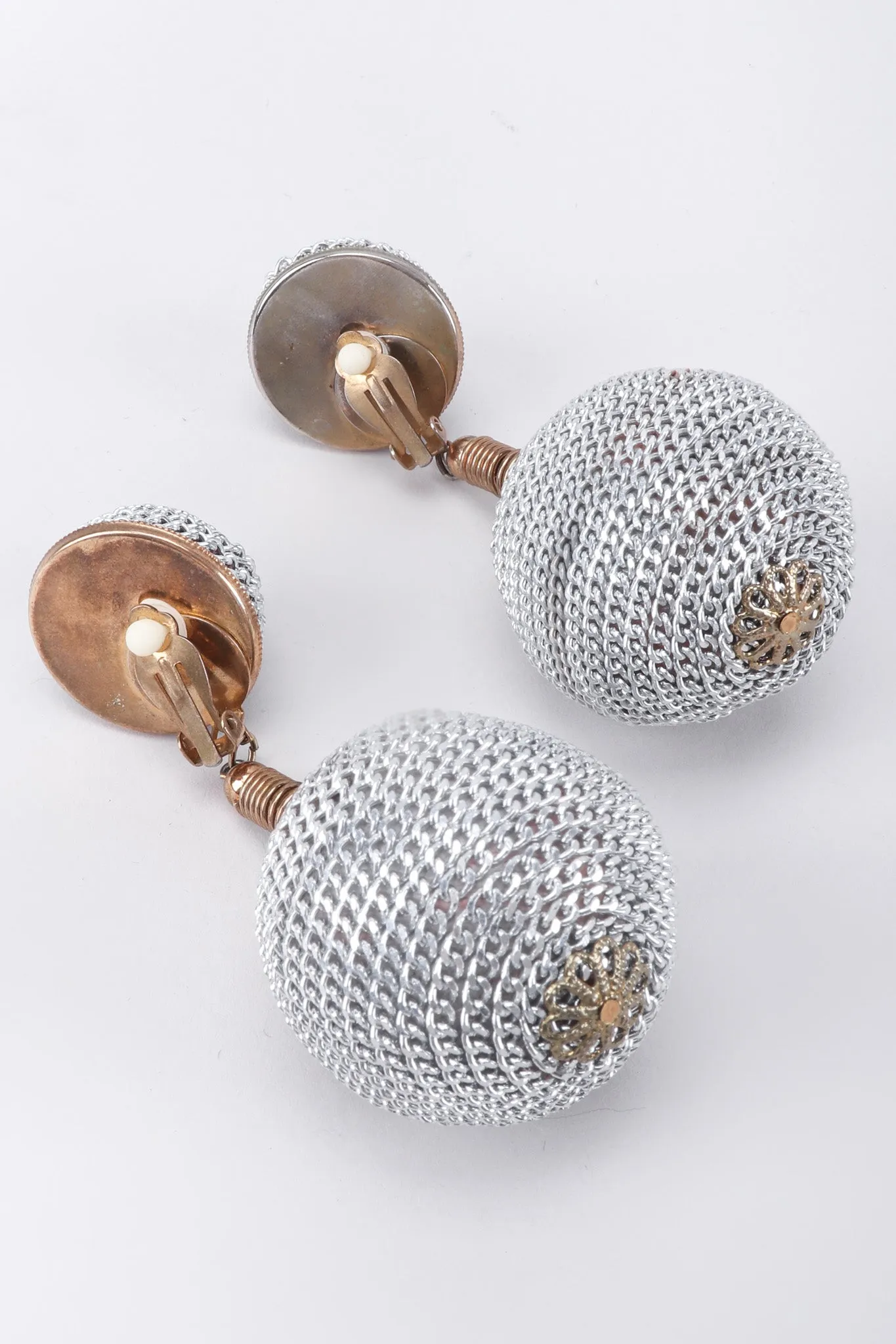 Chain Wrapped Ball Earrings