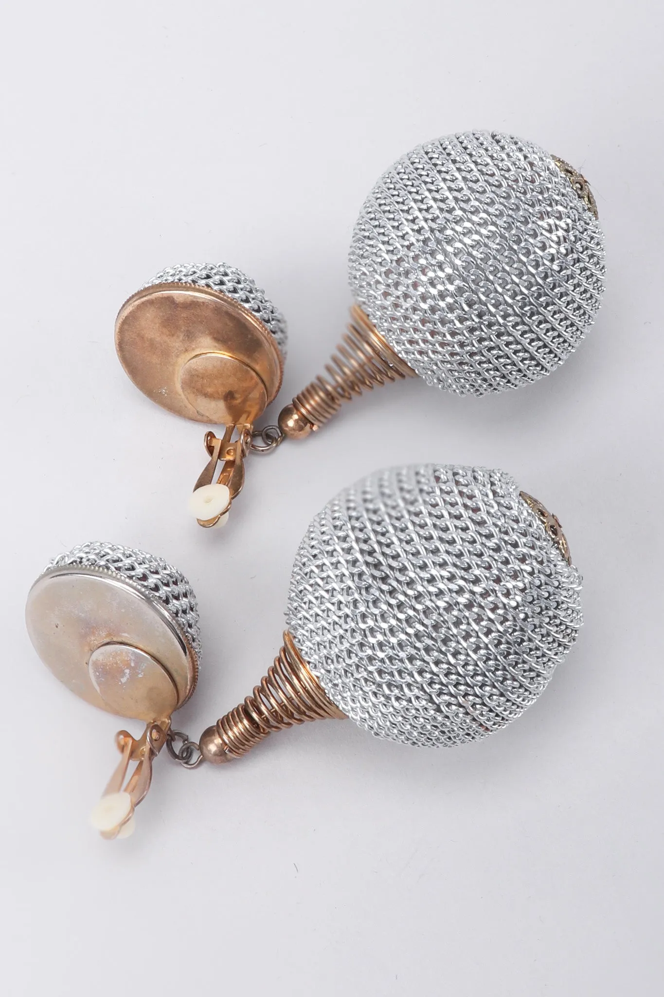 Chain Wrapped Ball Earrings