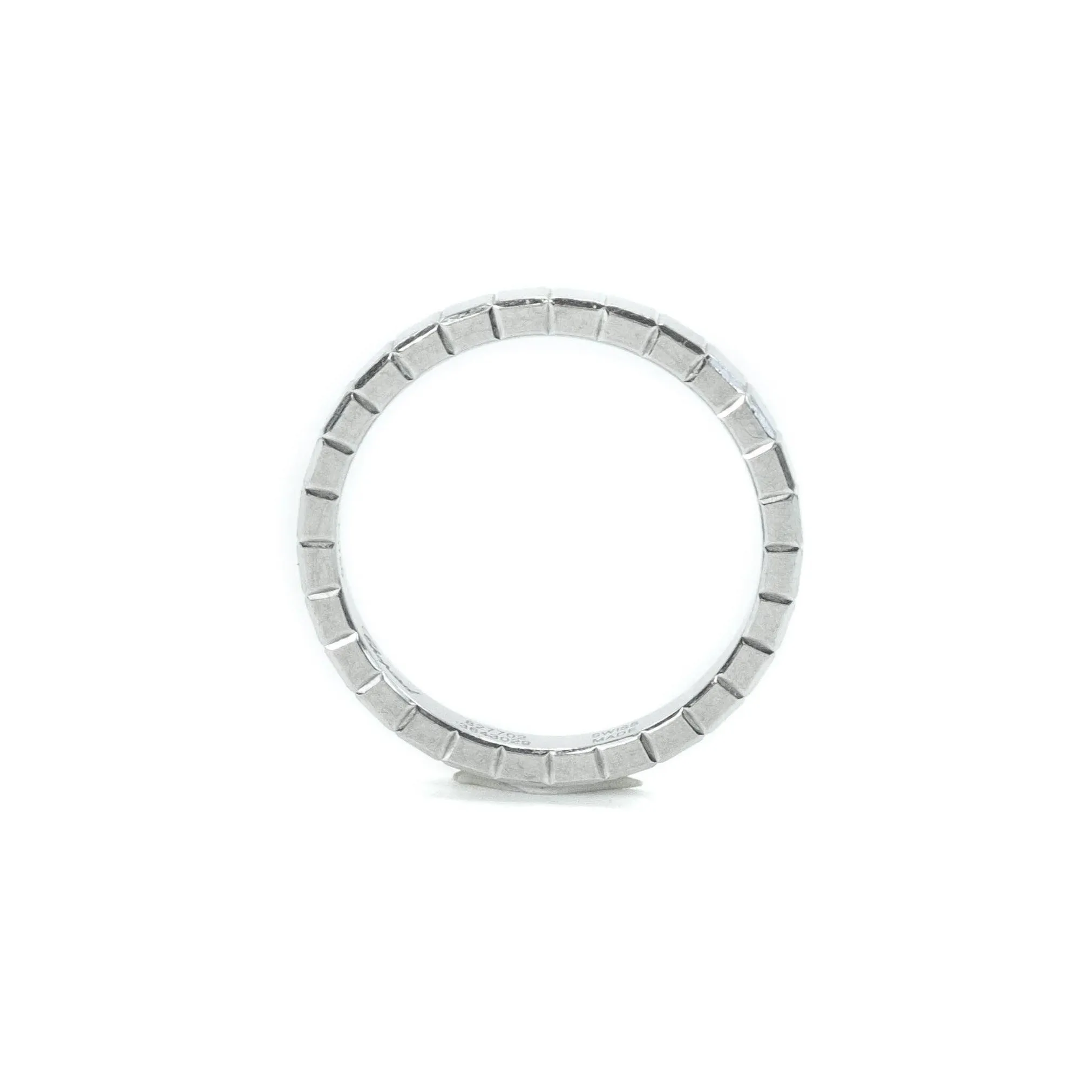 Chopard 18ct White Gold Ice Cube Ring Size - O
