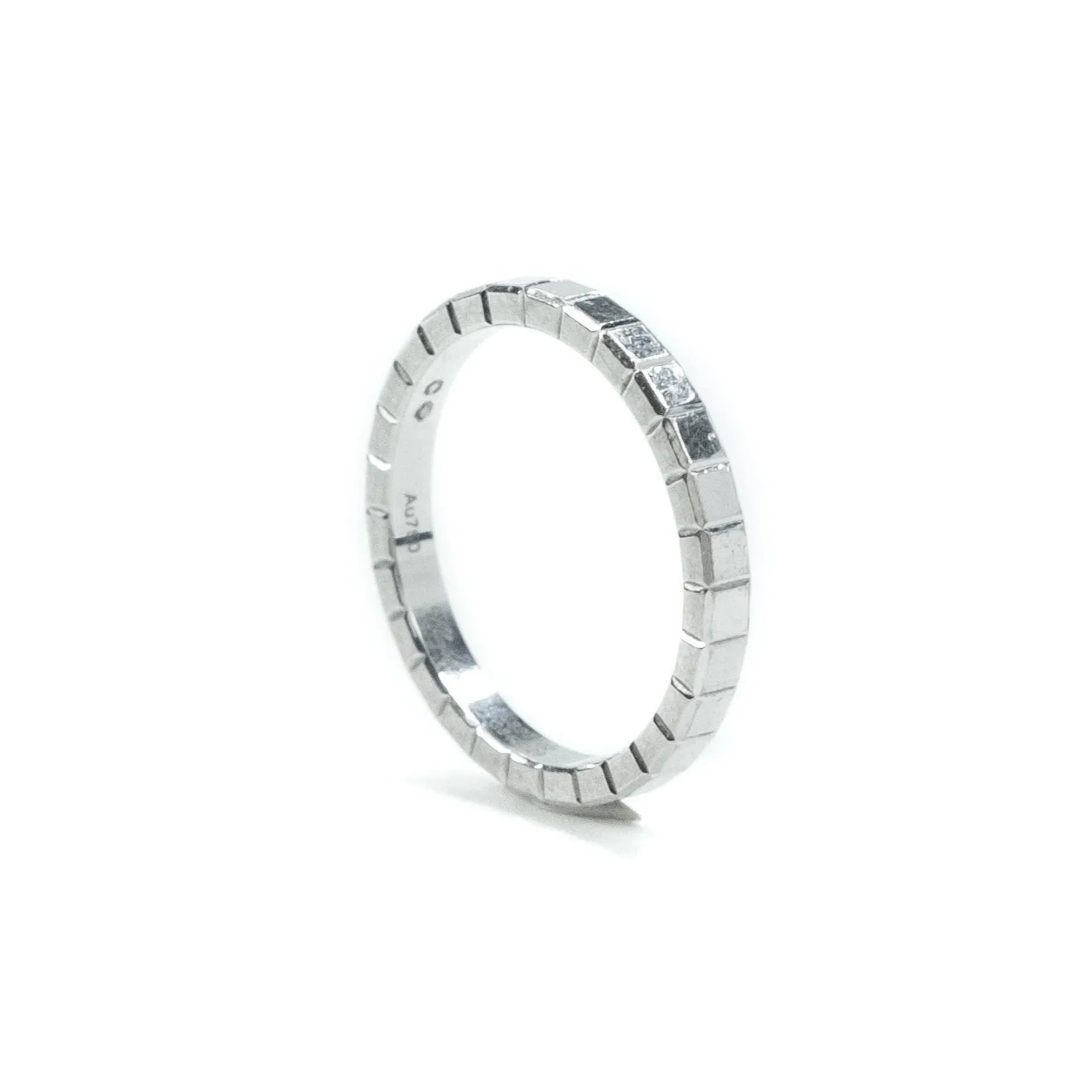 Chopard 18ct White Gold Ice Cube Ring Size - O
