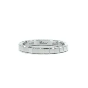 Chopard 18ct White Gold Ice Cube Ring Size - O