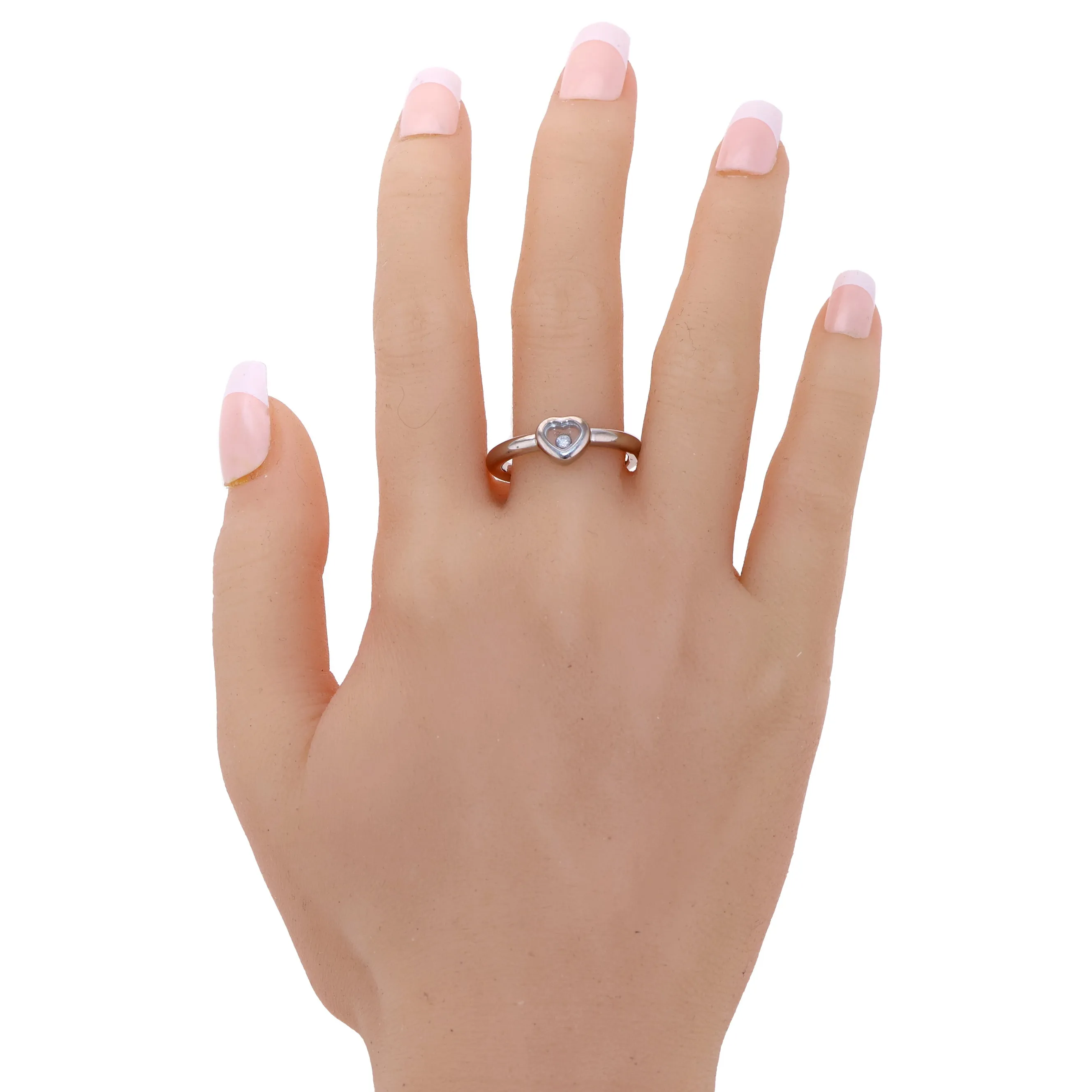 Chopard 18k White Gold My Happy Hearts Diamond Ring