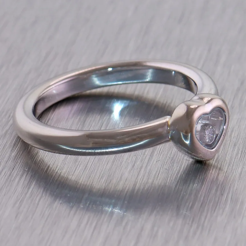 Chopard 18k White Gold My Happy Hearts Diamond Ring