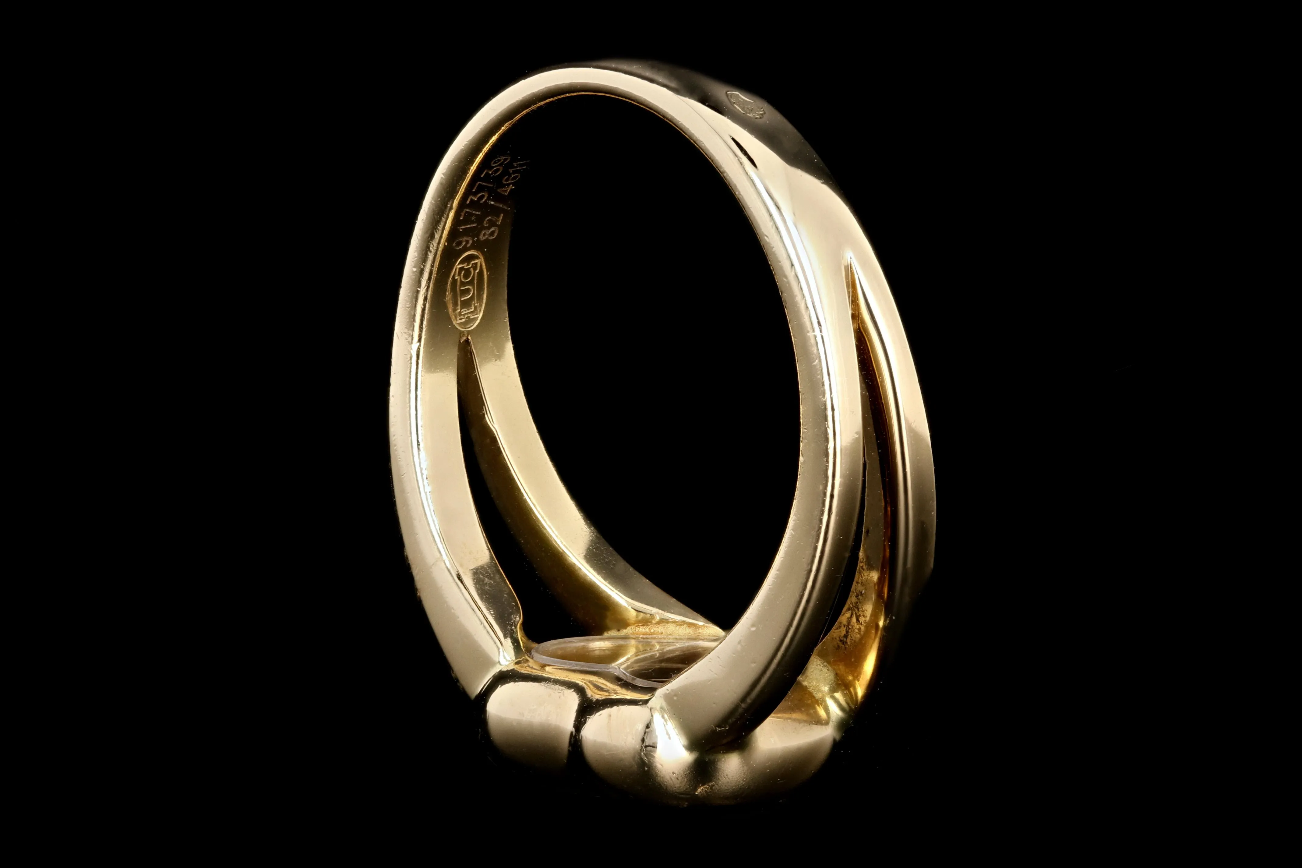 Chopard 18K Yellow Gold Happy Floating Round Diamond Heart Ring