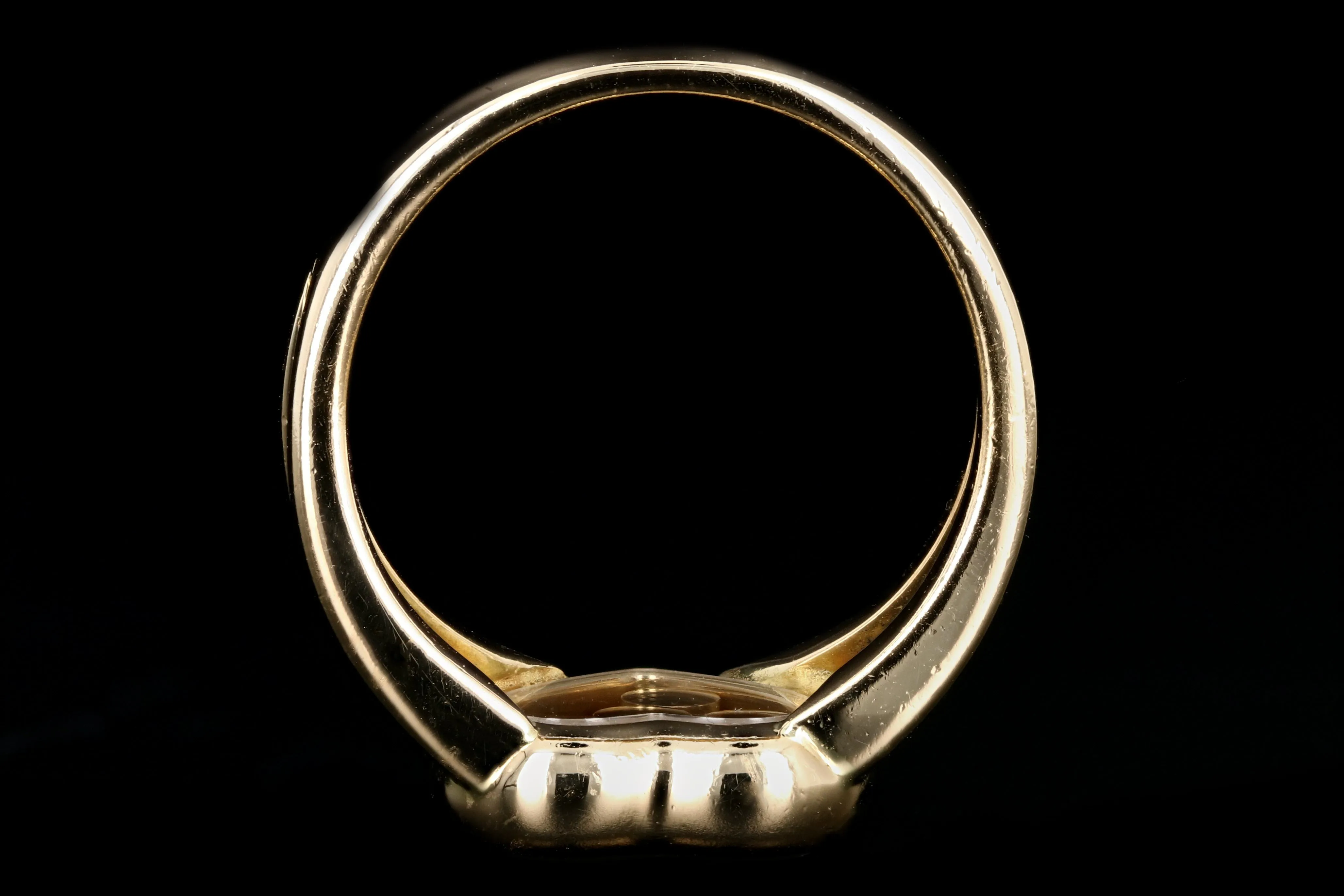 Chopard 18K Yellow Gold Happy Floating Round Diamond Heart Ring
