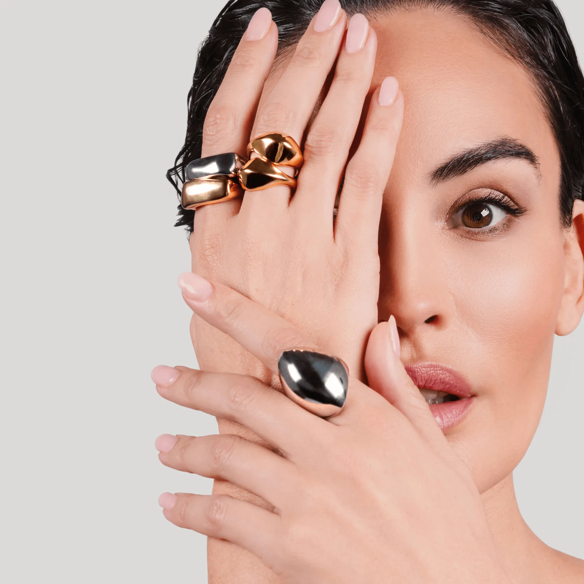 CHUNKY DOME RING SET