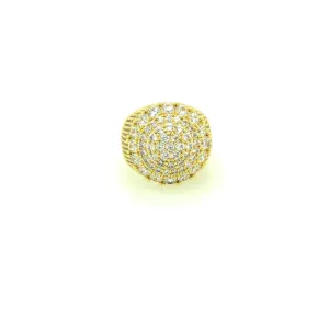 Circle Baguette Sterling Silver Simulated Dimond Ring