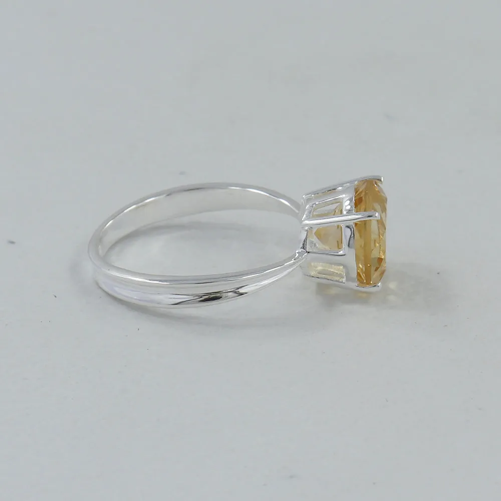 Citrine Silver Ring