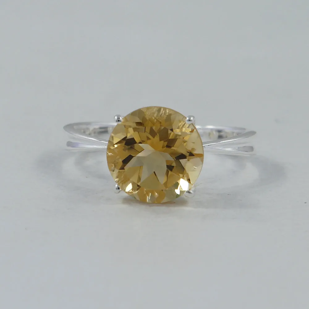 Citrine Silver Ring