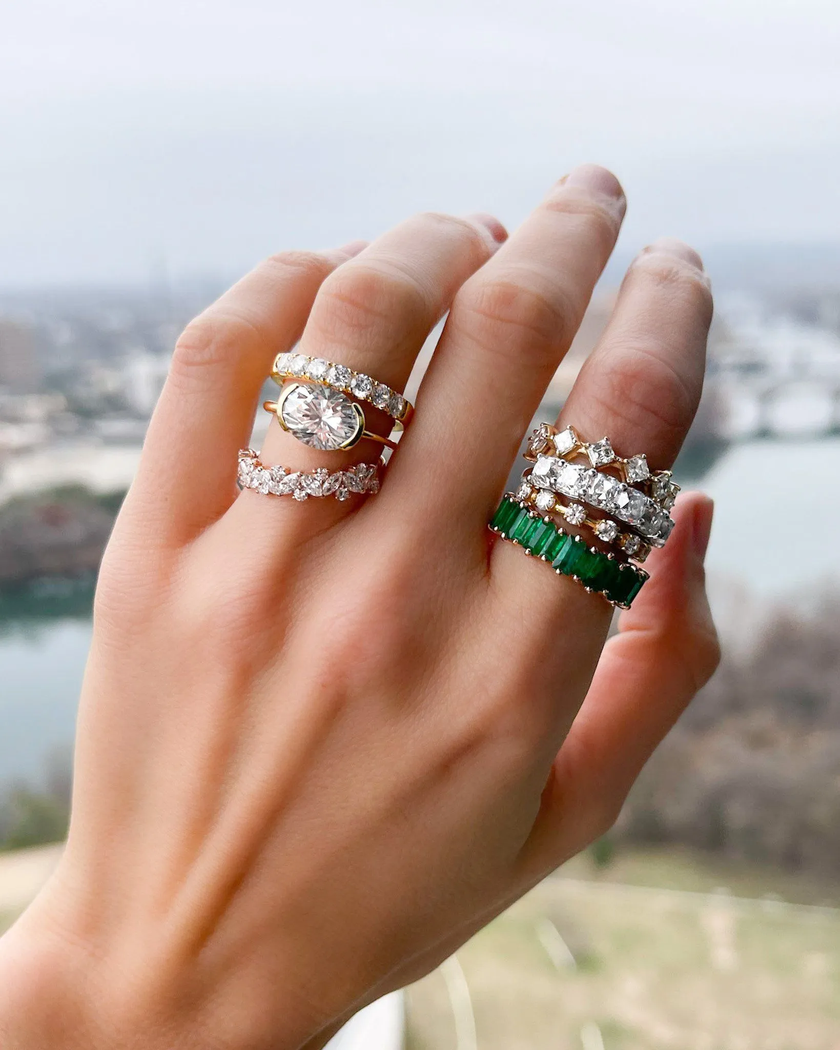 Claw Diamond Band: Spaced Eternity Band