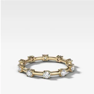 Claw Diamond Band: Spaced Eternity Band