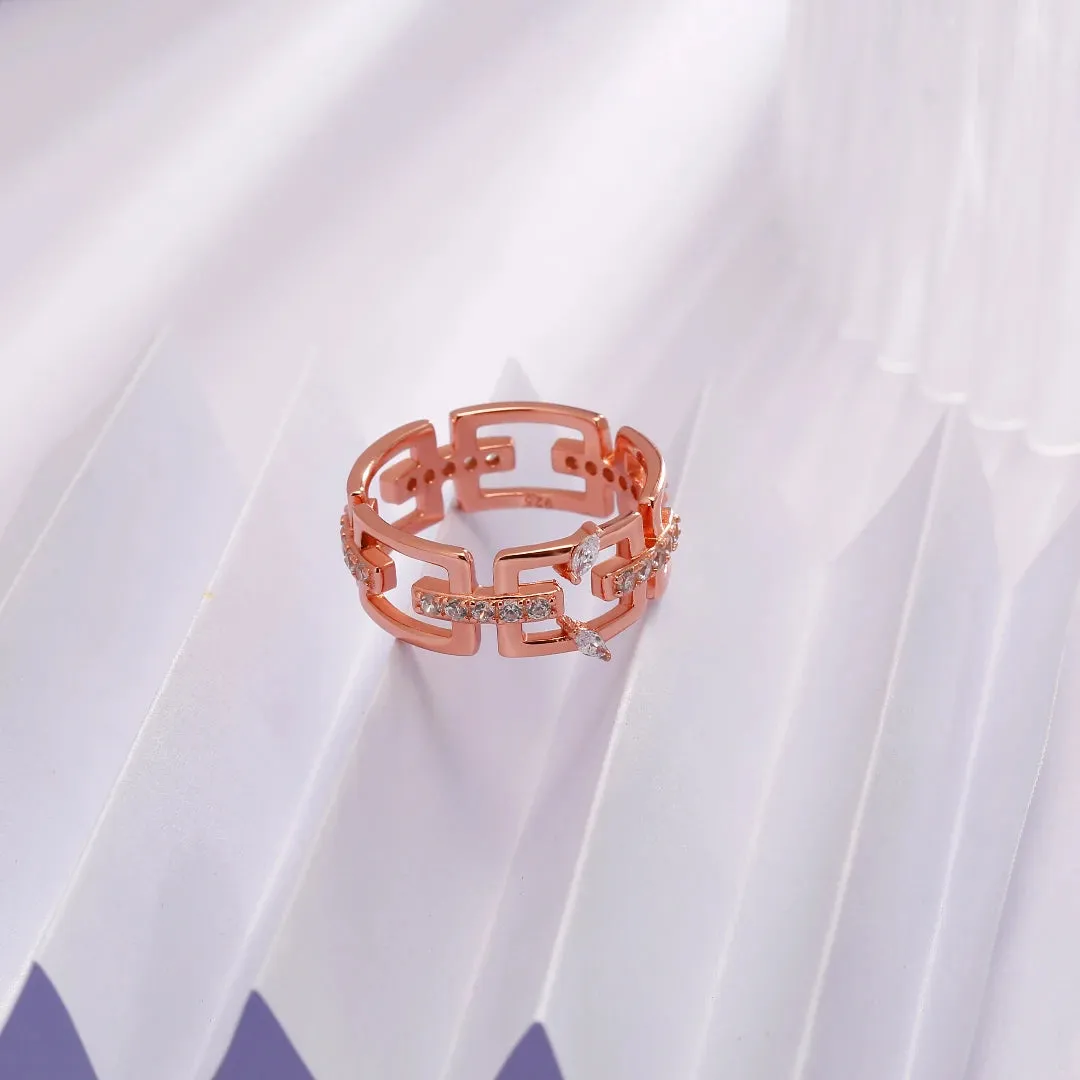 Cubic Zirconia Diamond Promise Statement Ring Jasmine Breeze Collection Designed by Golnaz Niazmand