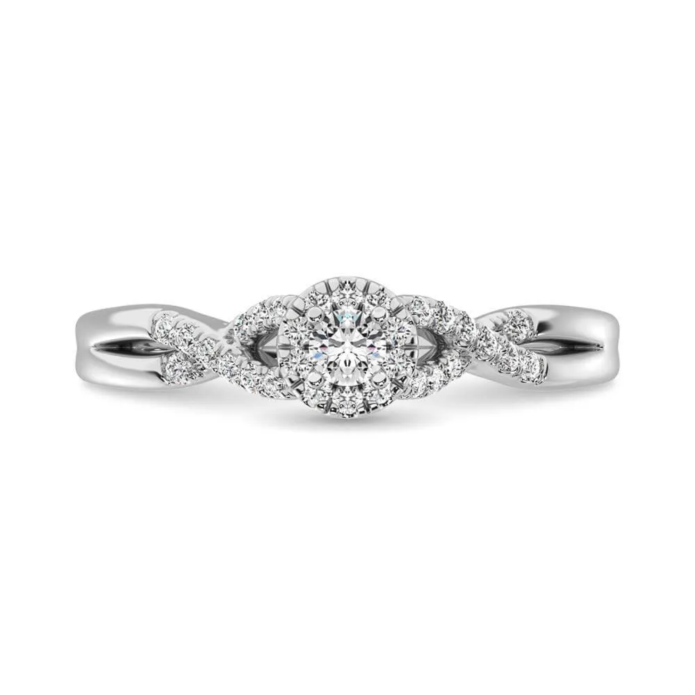 Diamond 1/2 ct tw Round Cut Engagement/ Promise Ring