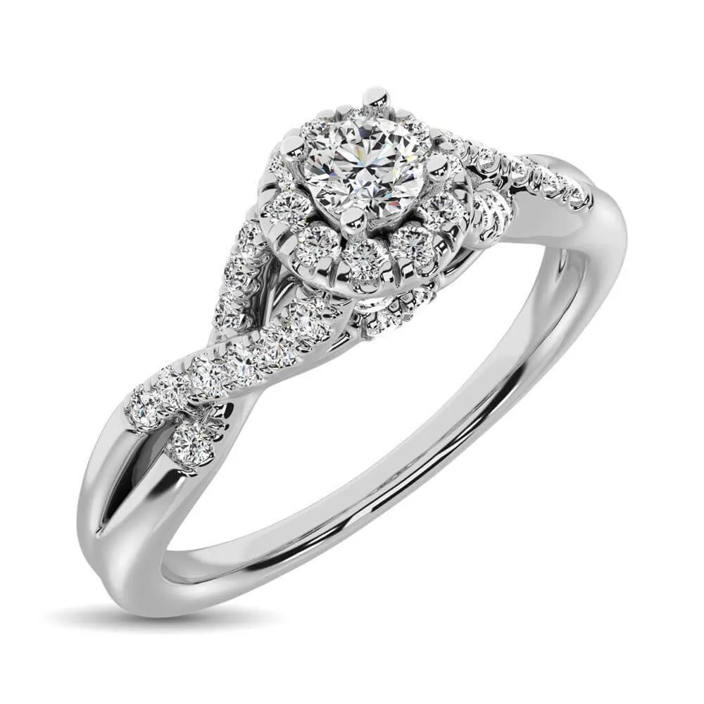 Diamond 1/2 ct tw Round Cut Engagement/ Promise Ring