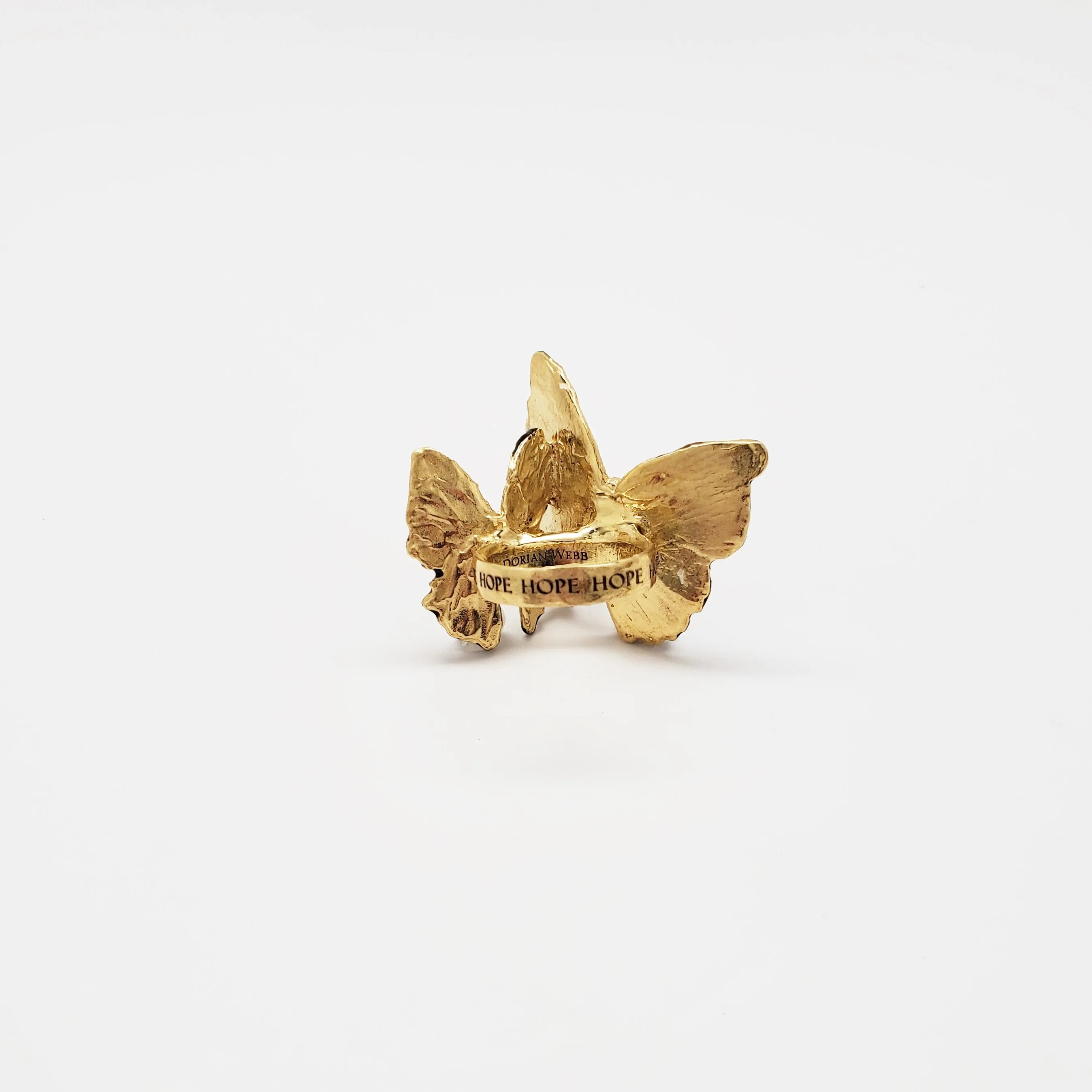 Double Butterfly HOPE Ring