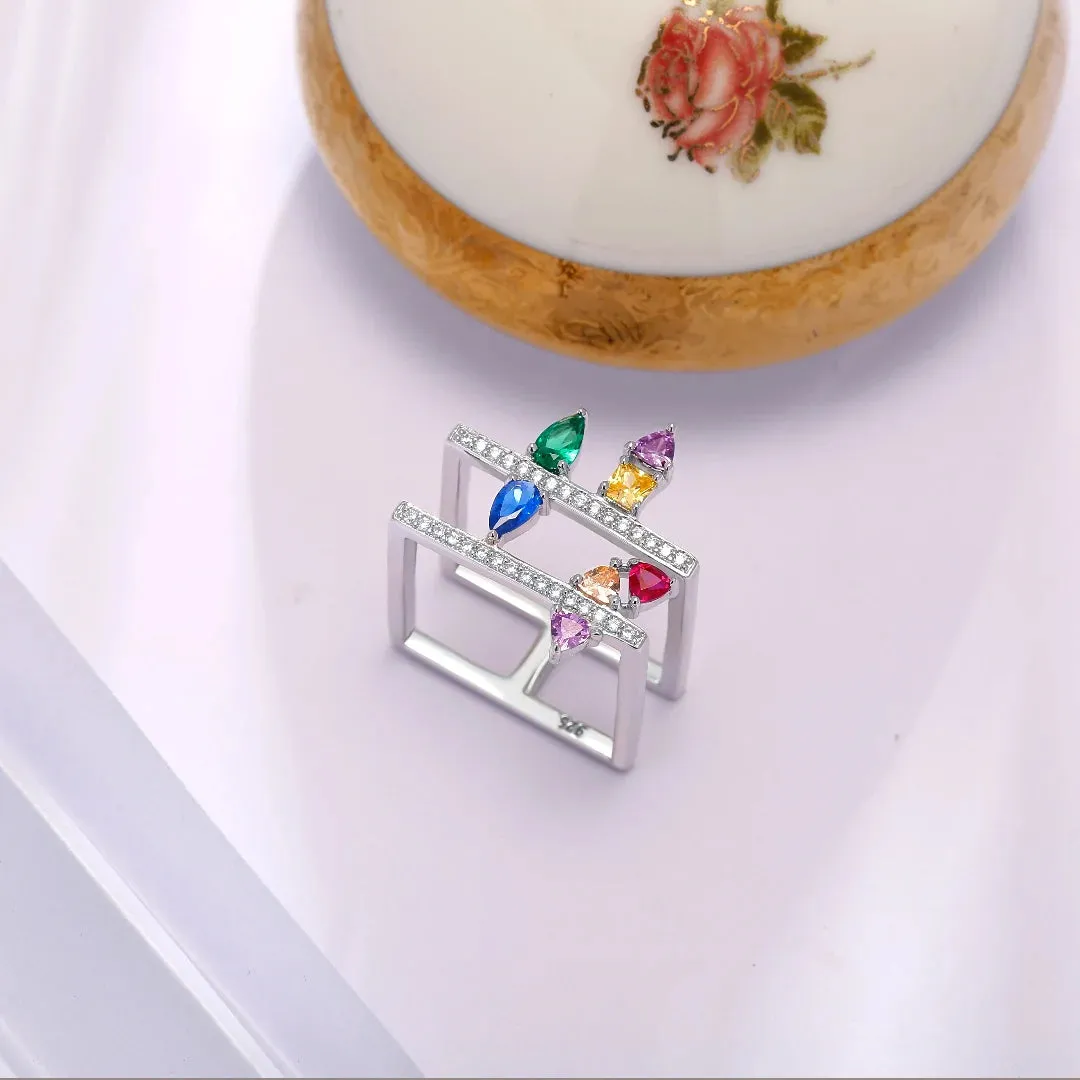 Double Square Women Ring Designed by venus