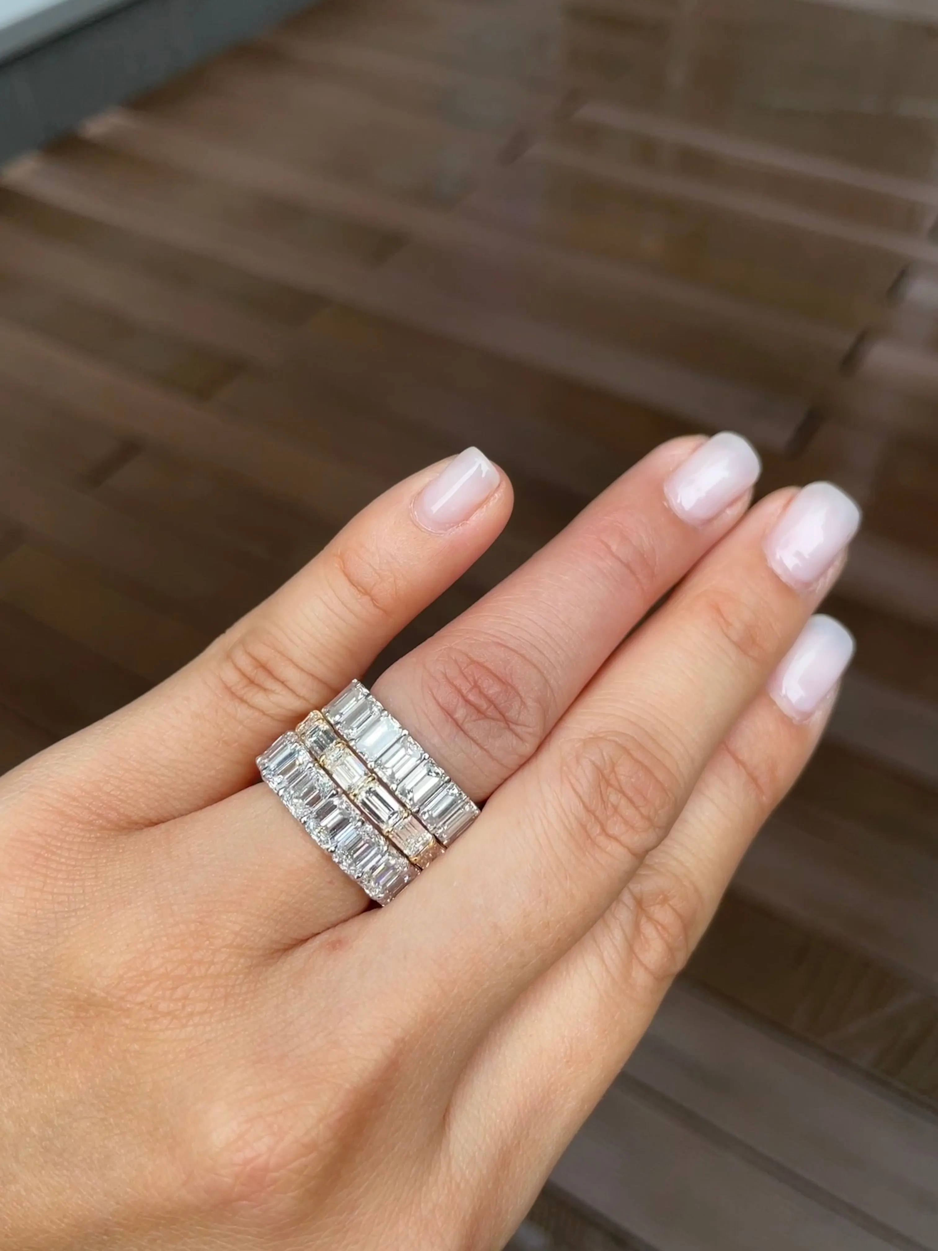 Emerald Cut Diamond Eternity Ring