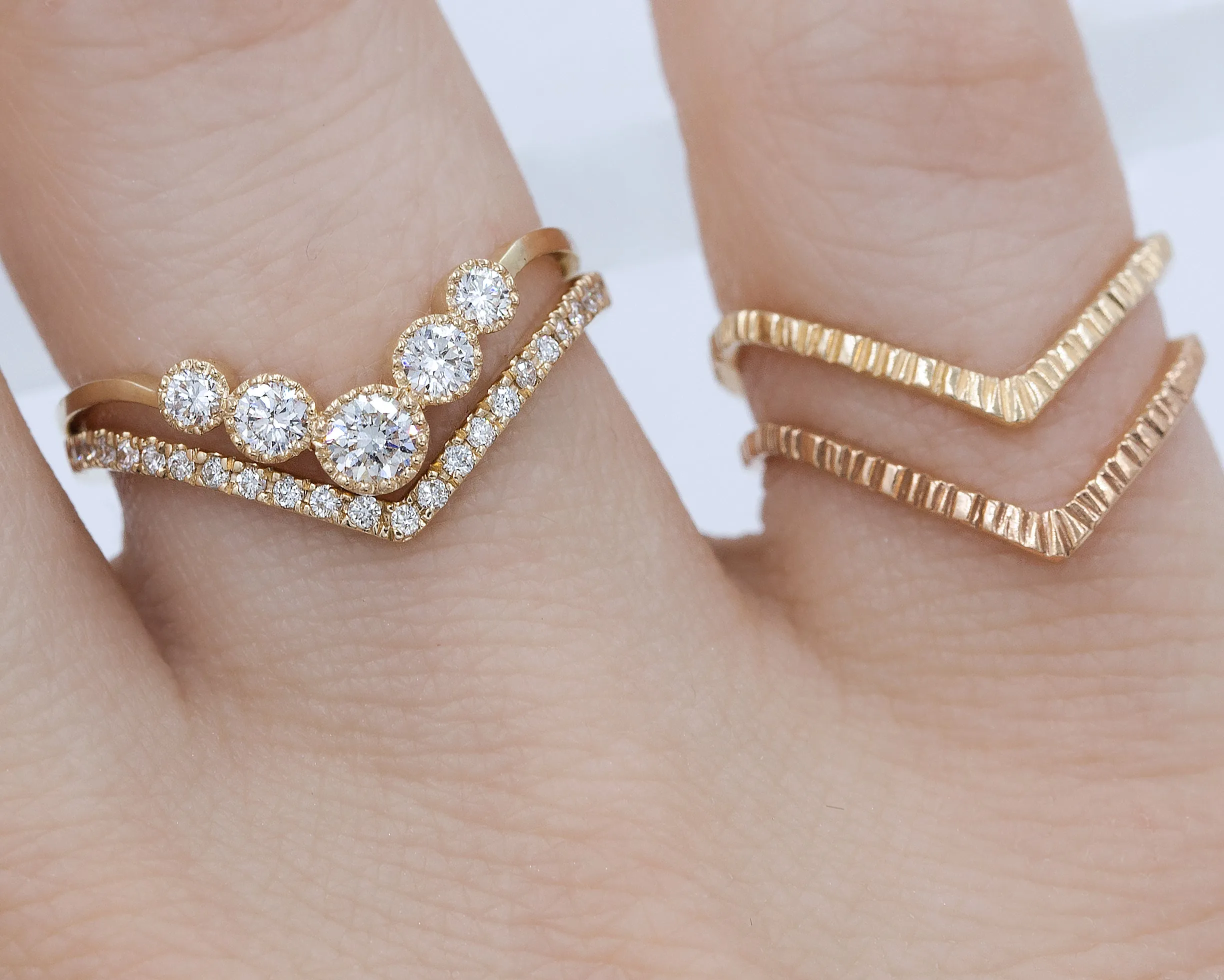 Emma Chevron Band (Ready to Ship Size 6 and 7.5)
