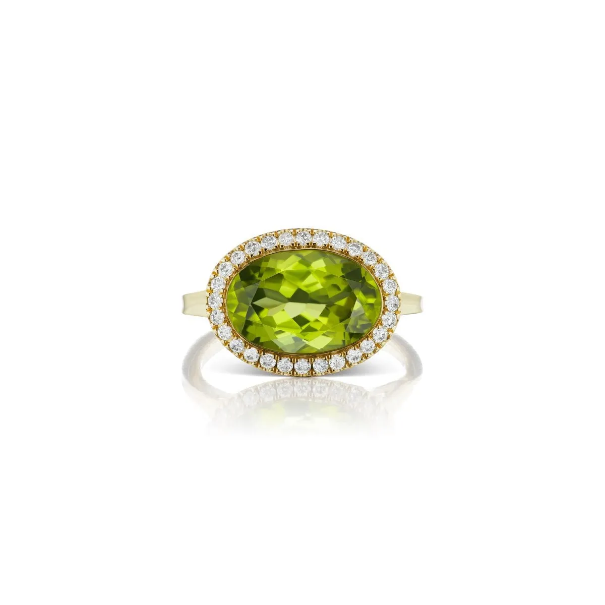Enamel Cocktail Ring in Peridot