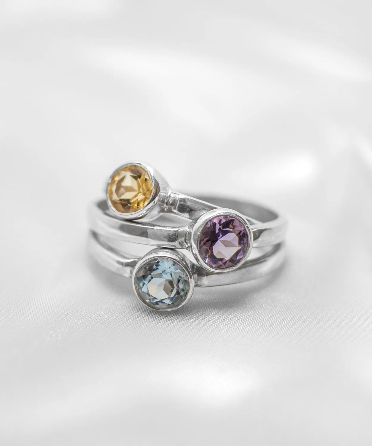 Everyday Circle Amethyst Stone Ring