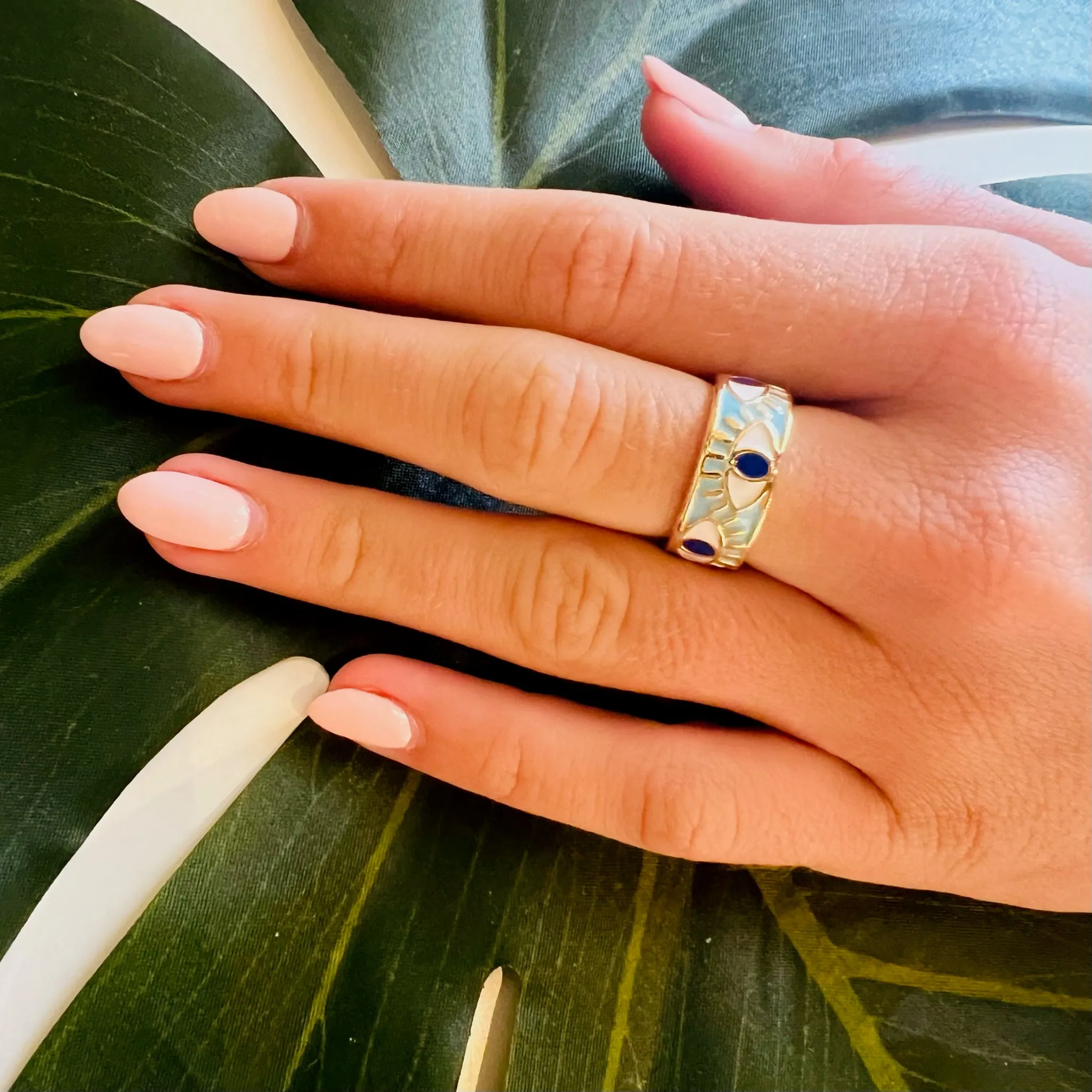 Evil Eye Band Ring Turquoise
