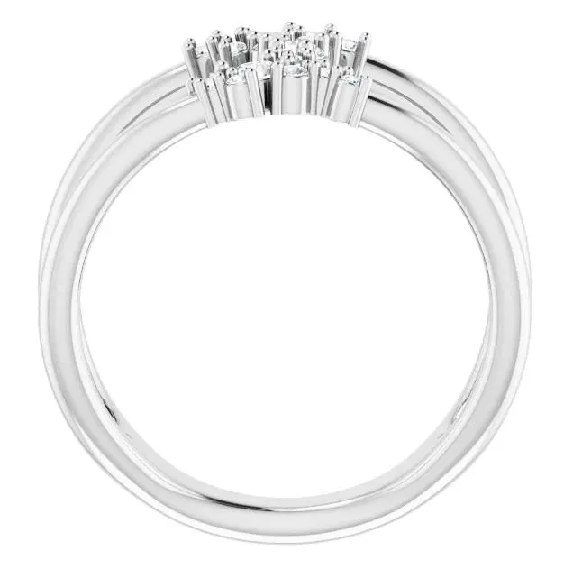 Fabianna 1/3 CTW Moissanite or Diamond Space Ring
