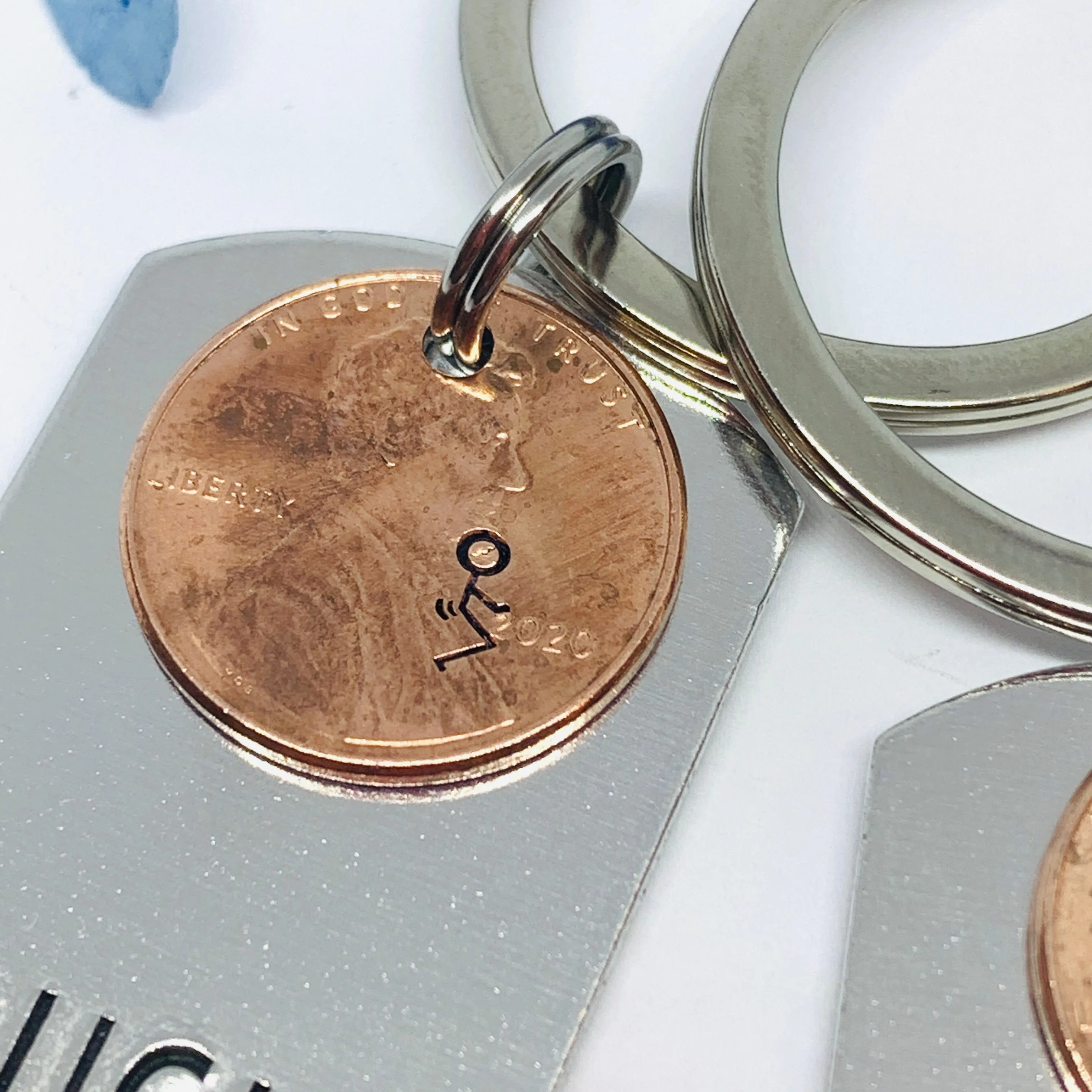 F*ck 2020 with Penny - Hand Stamped Metal Key Ring | Dog Tag 2020 Penny | Humping 2020 Key Chain | Adult Mature