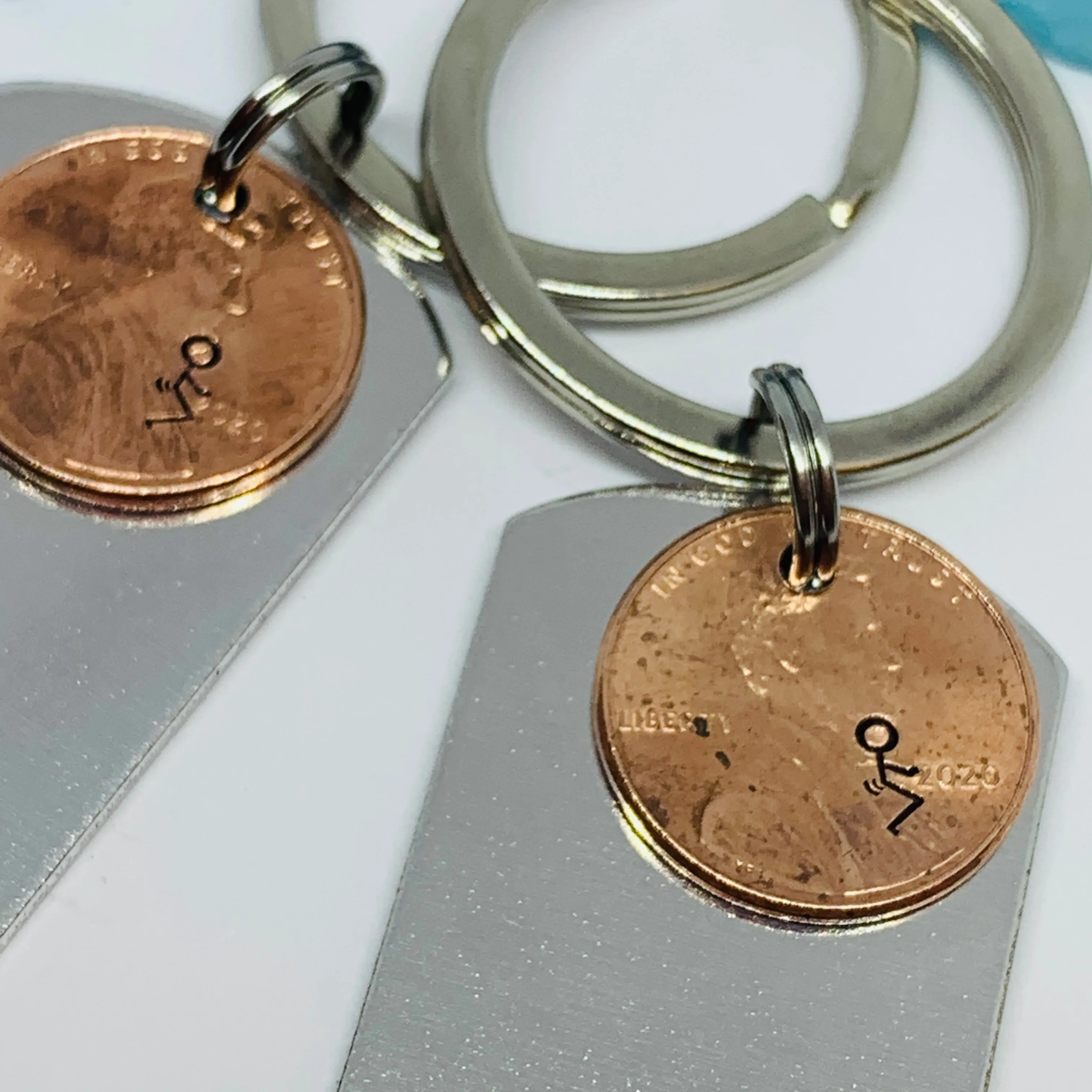 F*ck 2020 with Penny - Hand Stamped Metal Key Ring | Dog Tag 2020 Penny | Humping 2020 Key Chain | Adult Mature