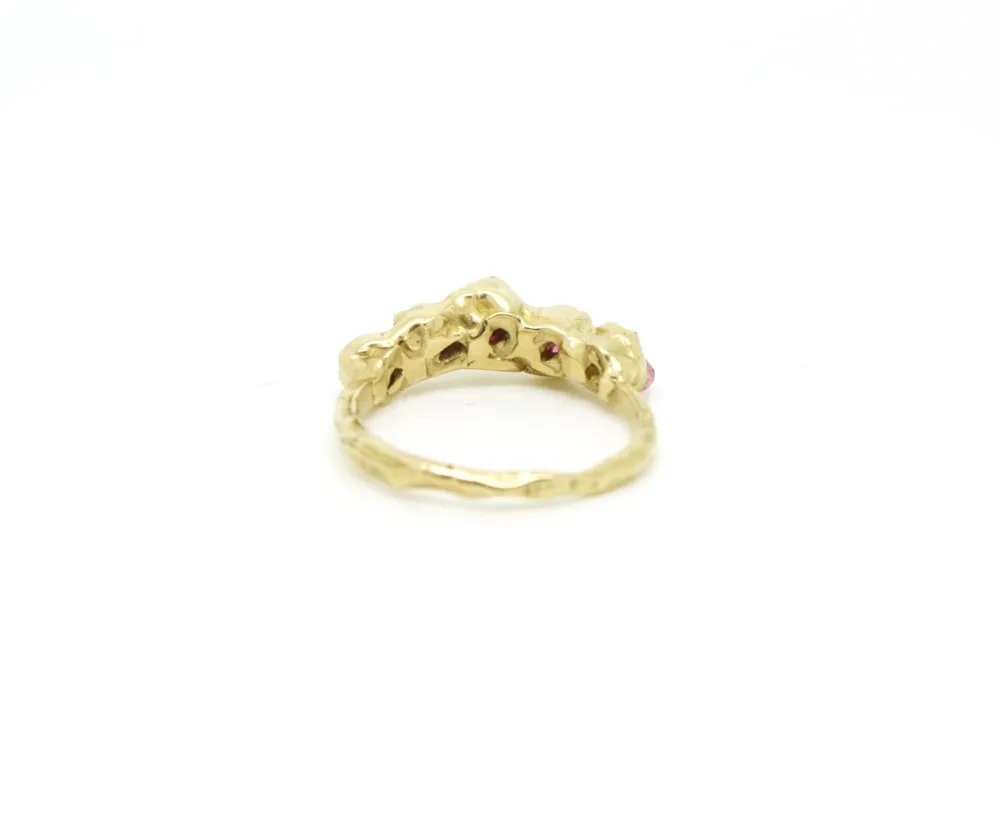 Flower Crown Ring - Pink Spinel