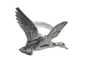 Flying Mallard Duck Adjustable Size Fashion Ring