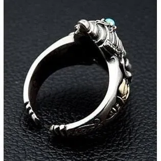 Ganesh Turquoise Silver Rings