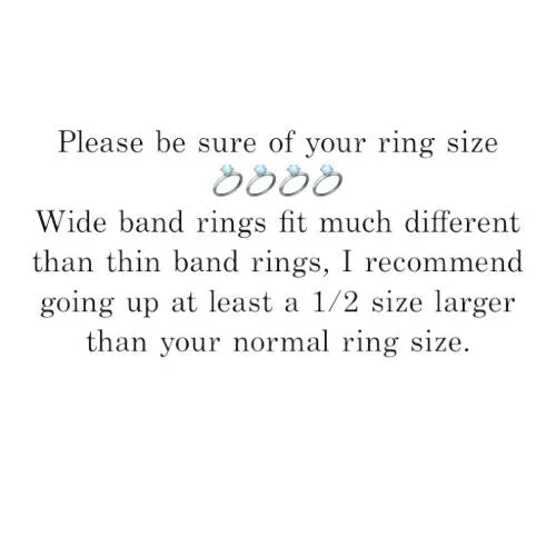 Gold Sterling Silver Wide Band Spinner ring