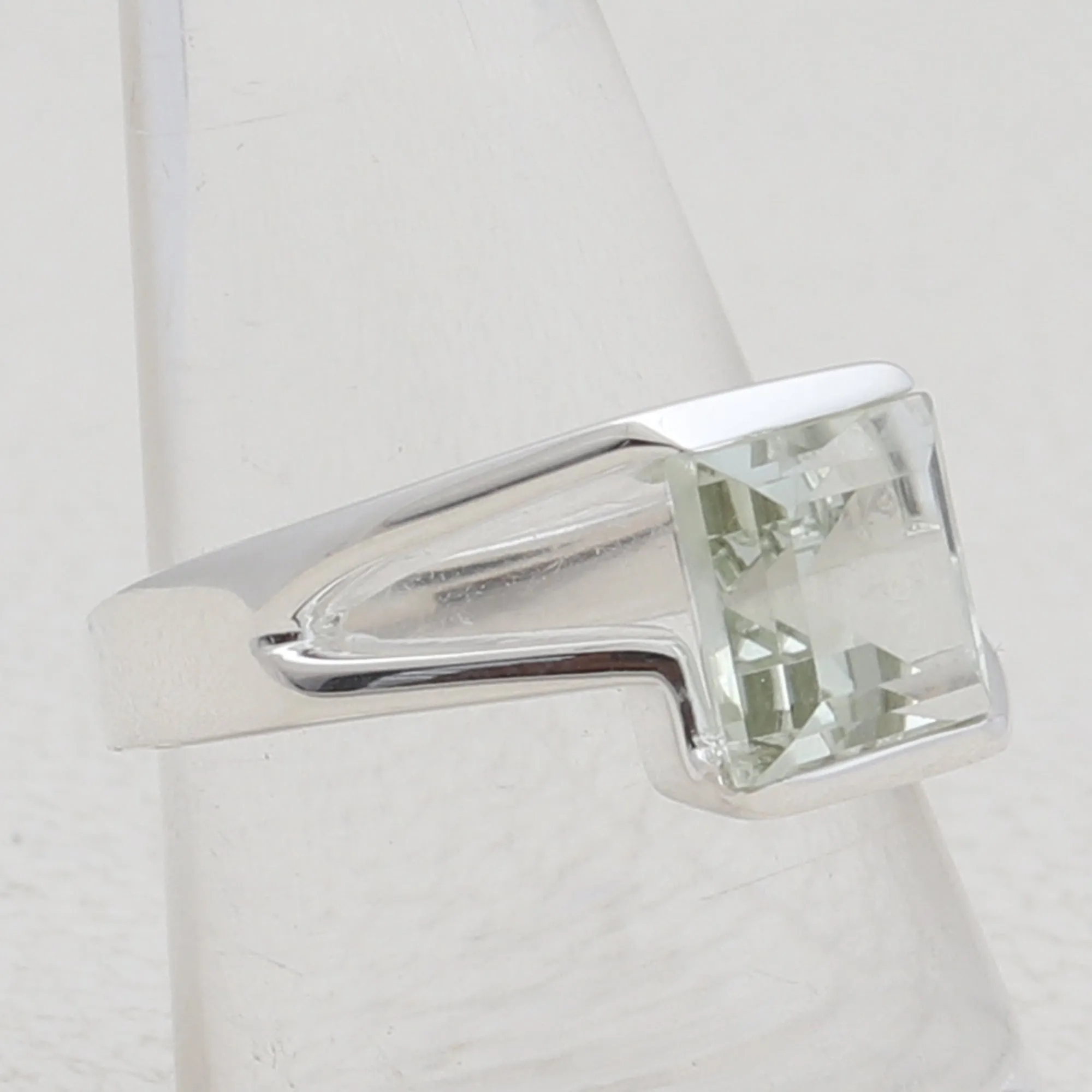 Green Amethyst Silver Rings